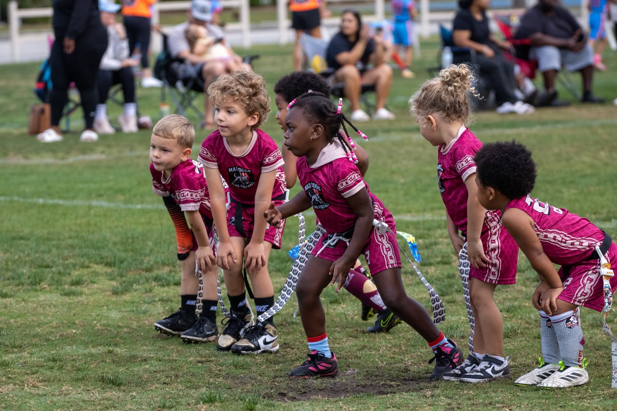 Mad Dogs youth co-ed flag football players